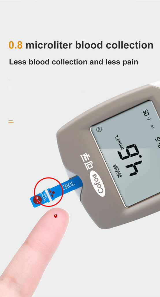 Cofoe 3 in 1 Multi Monitoring Meter Test Cholesterol, Uric Acid, and Blood Glucose Complete Kit with Test Strips and Lancets 4