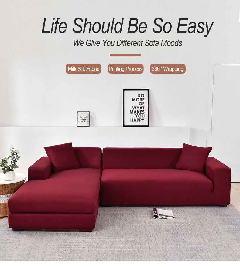 Sofa Cover Universal Fashion Four Seasons Ventilated Skin-Friendly Soft Living Room Solid Color Pleasantly Cool 360 Surround 1