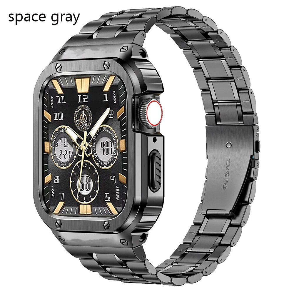 Stainless Steel Strap+metal Case For Apple Watch Band 1