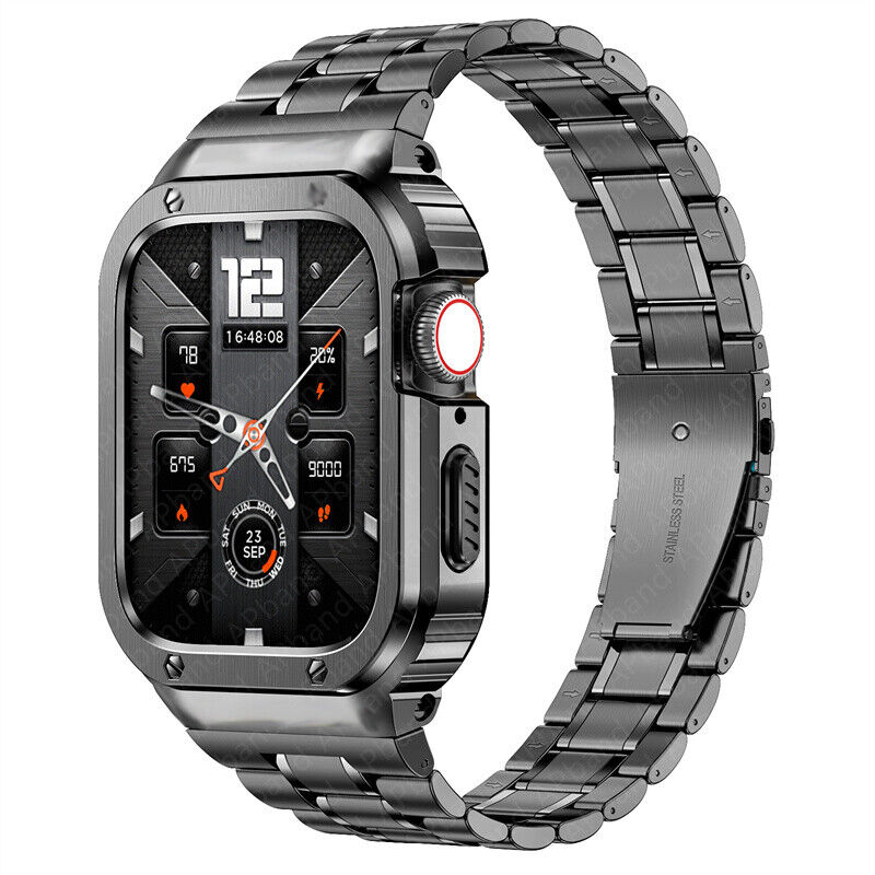 Stainless Steel Strap+metal Case For Apple Watch Band 3