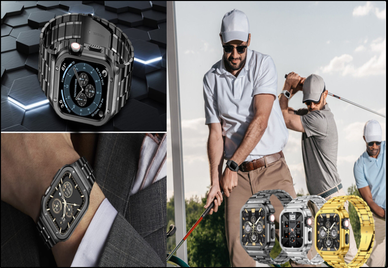 Stainless Steel Strap+metal Case For Apple Watch Band Review